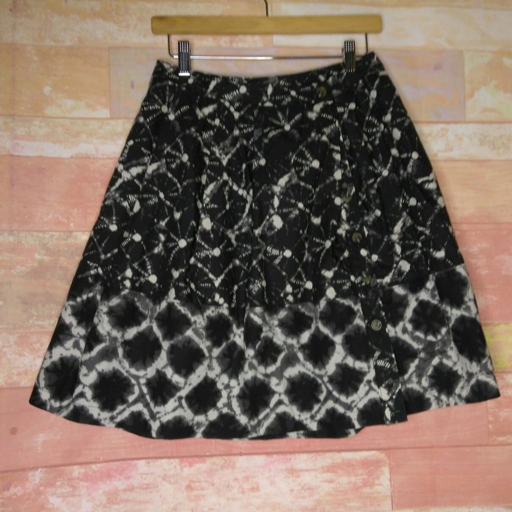 THAKOON Skirt Tie dyed print button front Size 6